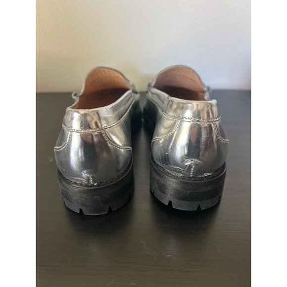 Winona lug-sole penny loafers in metallic leather Item BT894, Size 6H - Picture 3 of 5